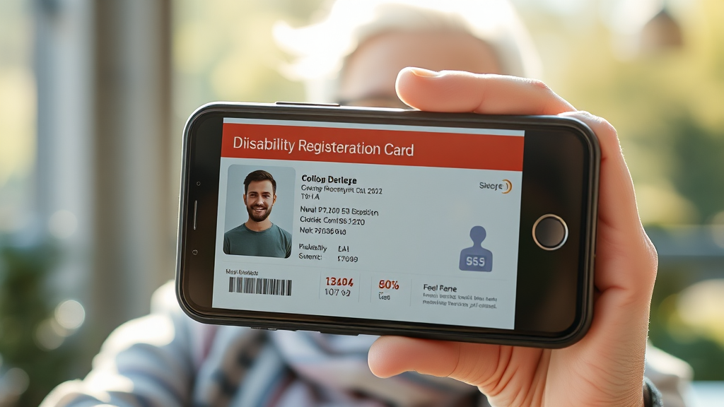 모바일 장애인등록증이란? (realistic 스타일)