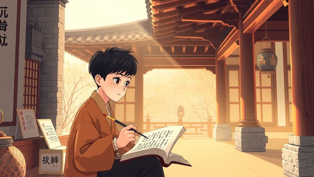 교육 과정과 학습 내용 분석 (illustration 스타일)