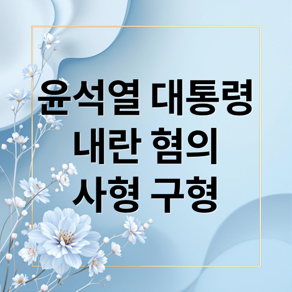 윤석열 대통령
내란 혐의
사형 구형 (윤석열 유죄 확정시 중형 불가피, 사형 가능성은?)
