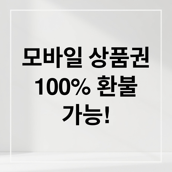 모바일 상품권
100% 환불
가능! (모바일상품권 환불 제도 개선)