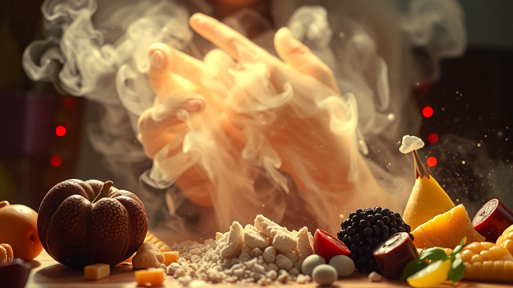 혈당 스파이크 유발 요인 (realistic 스타일)