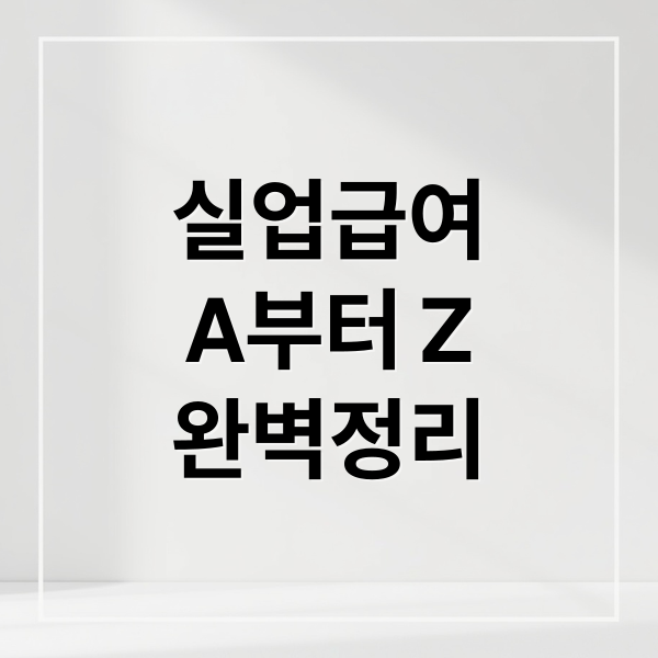 실업급여
A부터 Z
완벽정리 (실업급여 계산기)