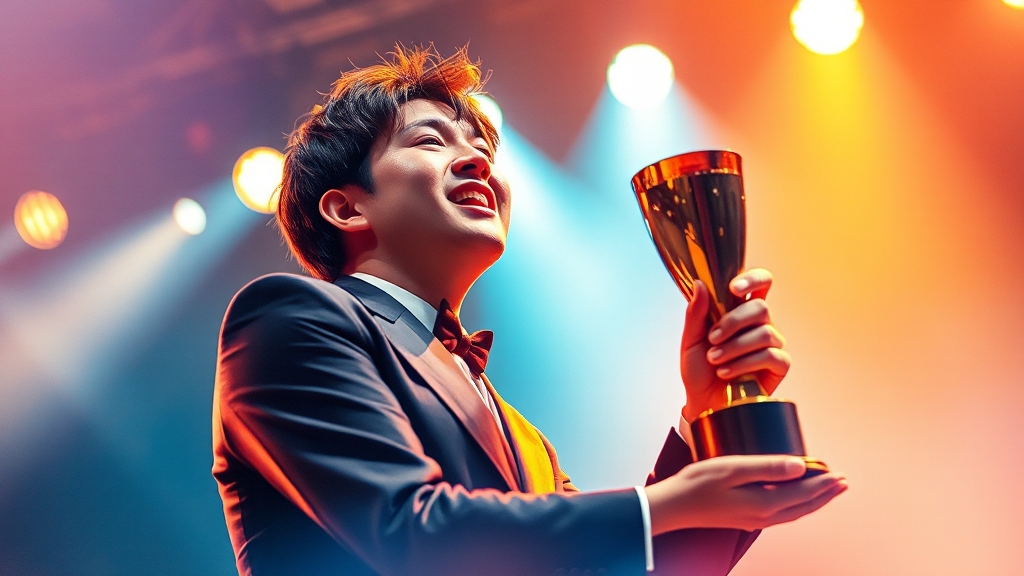 김용빈 배우의 최근 근황 (watercolor 스타일)