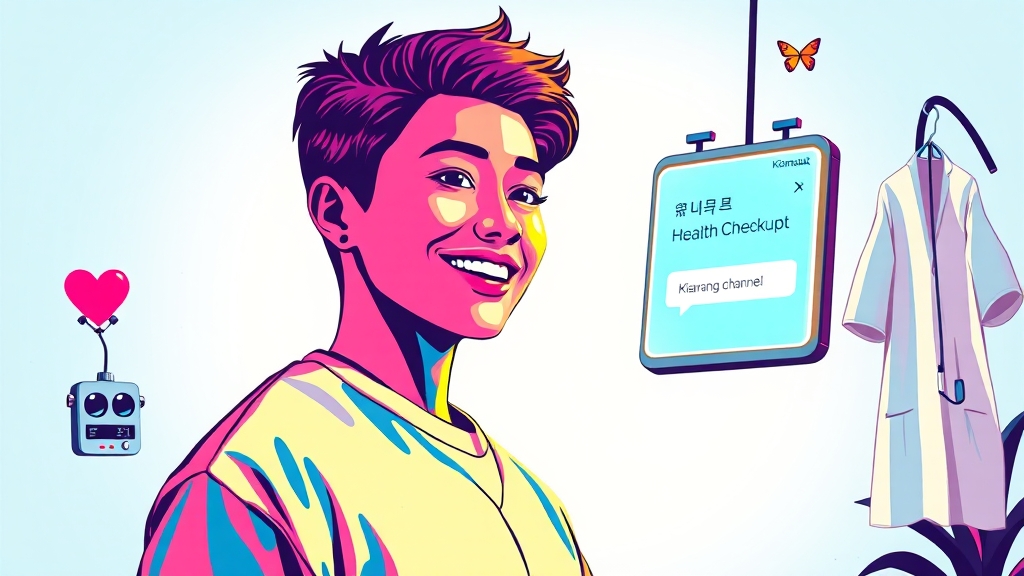 건강검진 후 관리 및 상담 (popart 스타일)