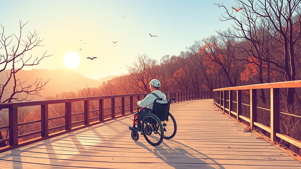 무장애 숲길 정보 (illustration 스타일)