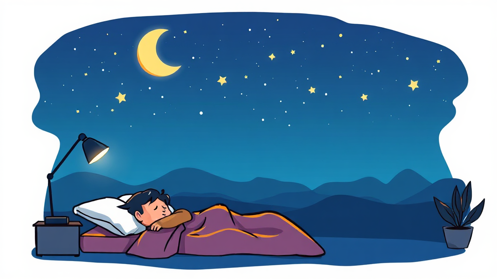 마그네슘, 숙면을 위한 필수 영양소 (cartoon 스타일)