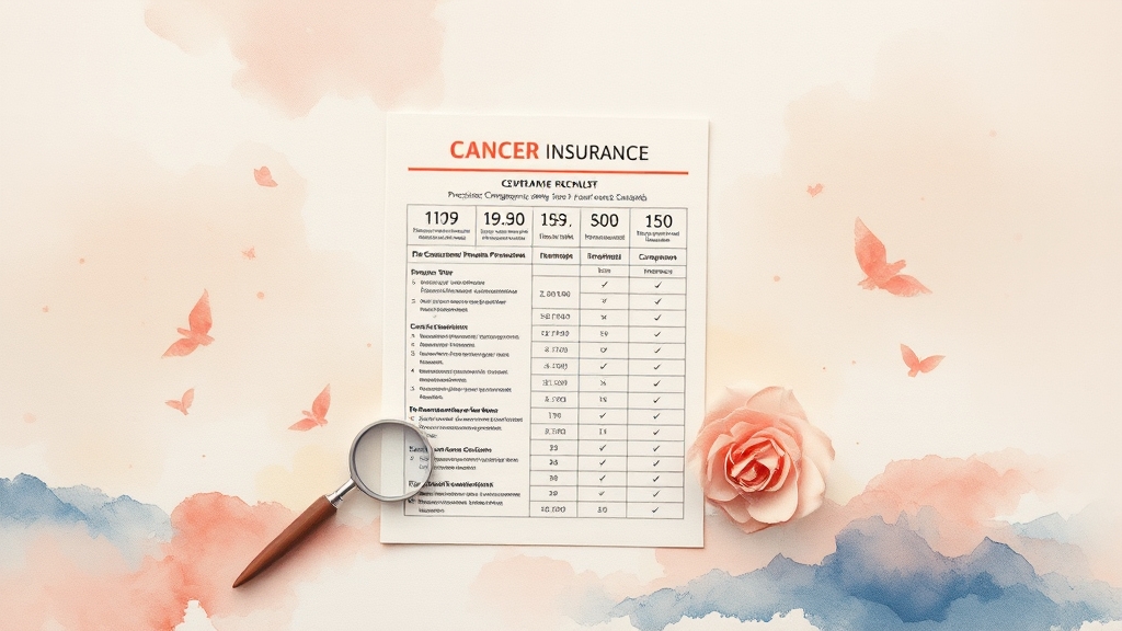 암보험 가입 시 체크리스트 (watercolor 스타일)