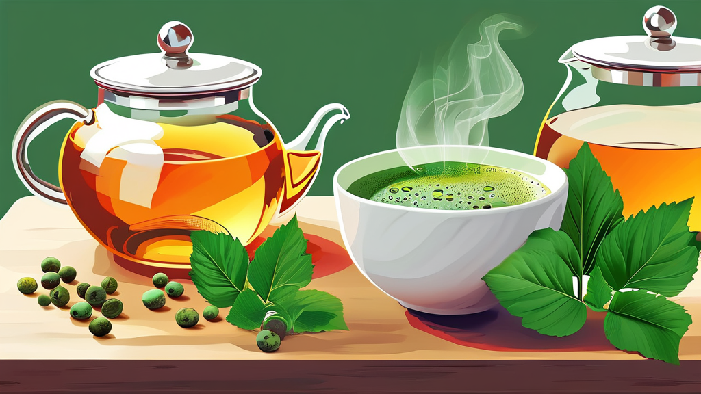 알레르기 비염 완화를 위한 차(茶)의 효능 (illustration 스타일)