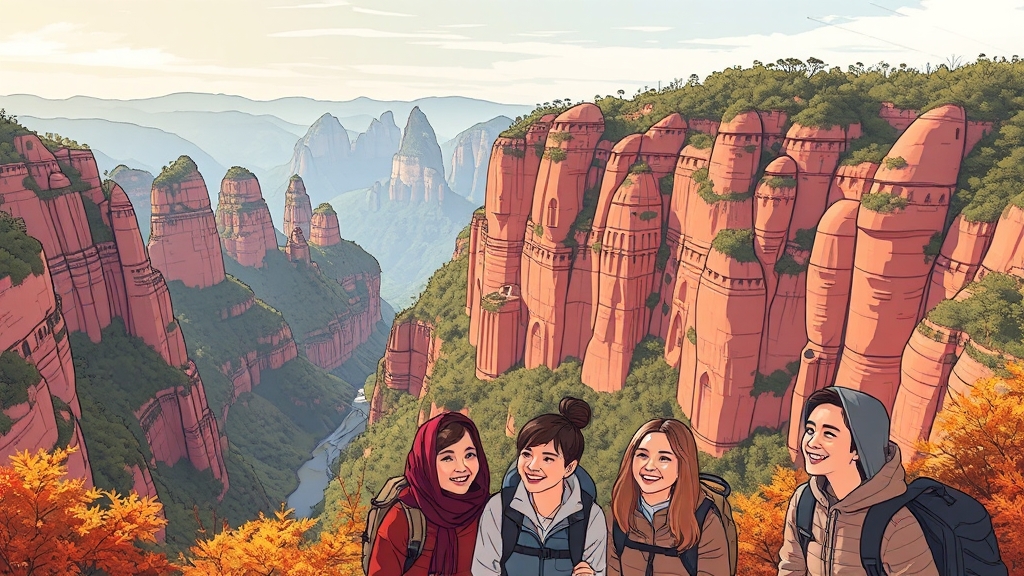 장가계 여행, 날씨가 답! (cartoon 스타일)