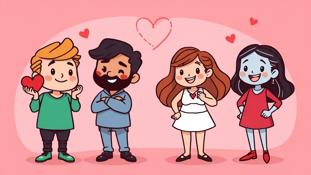 테스트 문항 분석: 연애 심리 엿보기 (cartoon 스타일)