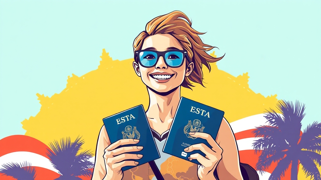 ESTA & MPC: 스마트 미국 여행! (illustration 스타일)