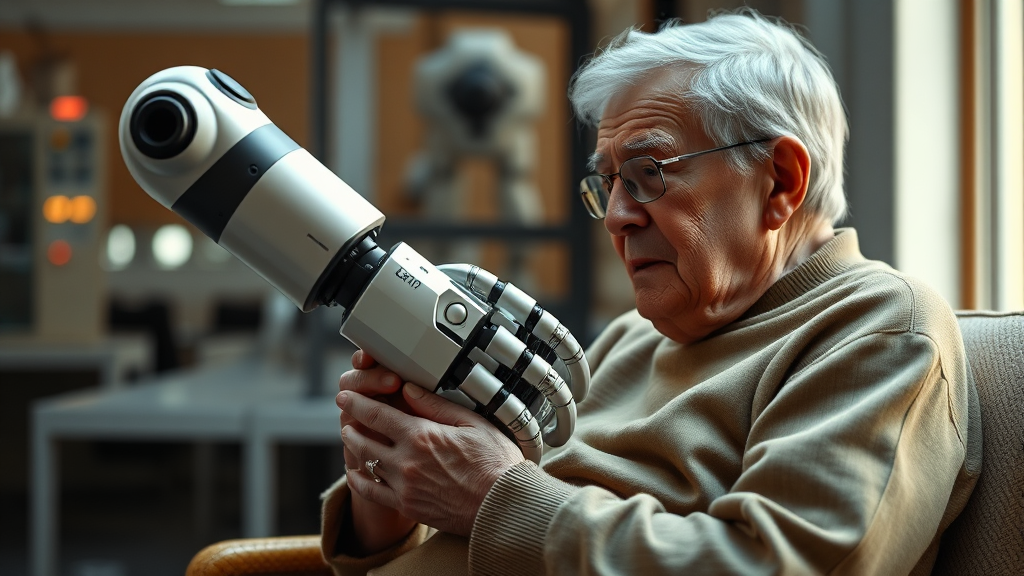 큐라코 AI 배설케어로봇: 통합돌봄의 미래 8 배설 케어 로봇 시장 현황 및 전망 (realistic 스타일)