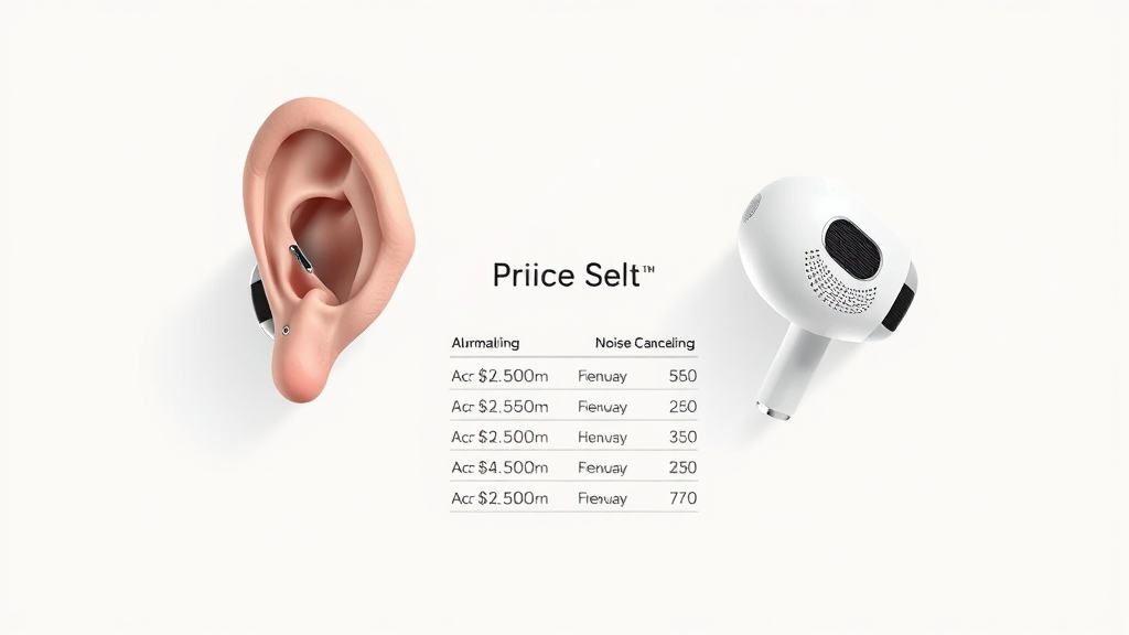 에어팟 4세대: 일반 vs 노캔 모델 (illustration 스타일)