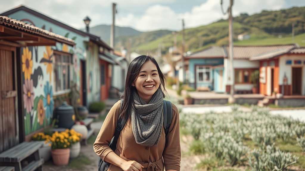 종달리 마을과 옛 소금밭 (realistic 스타일)