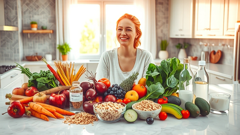 게실염 환자를 위한 식단 가이드 (realistic 스타일)