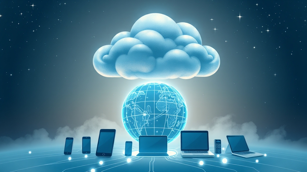 데이터 백업 & 클라우드 활용 (illustration 스타일)