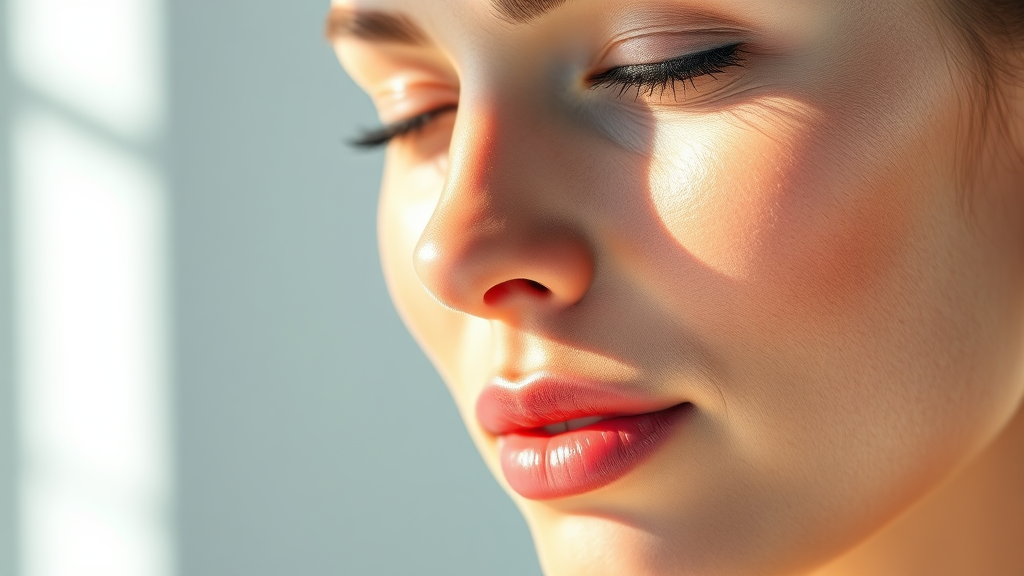 시술 후 피부 변화: 놀라운 탄력과 주름 개선 (realistic 스타일)