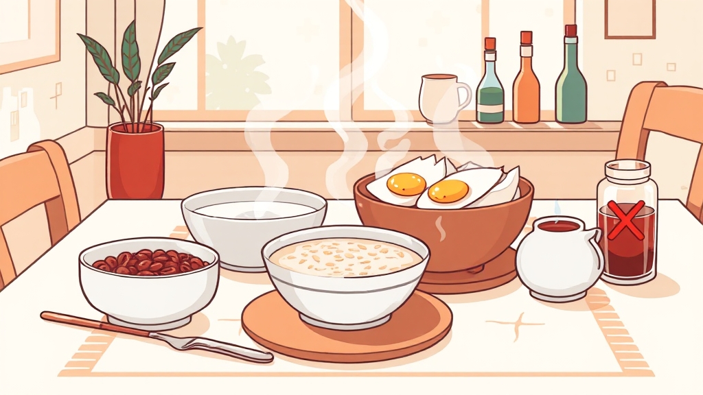 회복에 굿! vs. 절대 피해야 할 음식 (illustration 스타일)