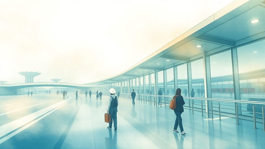 인천공항 즐길 거리 Best 5 (watercolor 스타일)