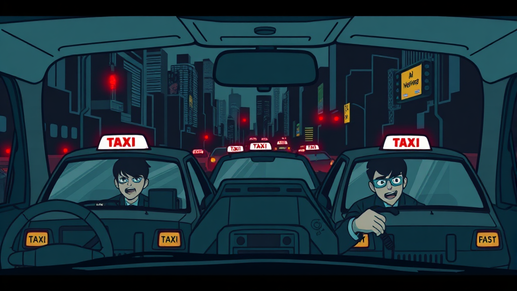 택시 기사 피해 사례는? (illustration 스타일)