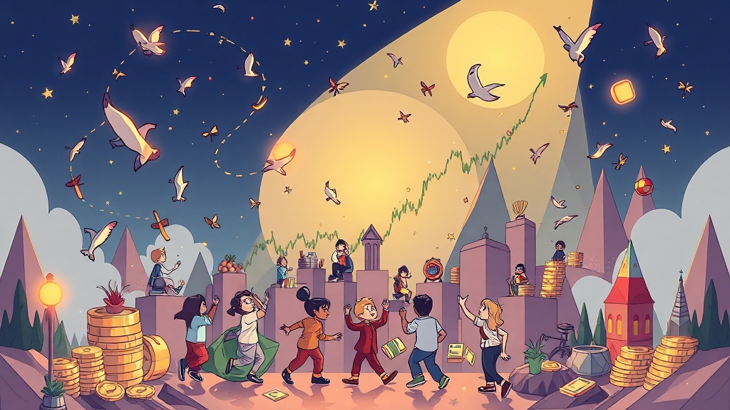 배당주 투자 전략 및 포트폴리오 구성 (cartoon 스타일)