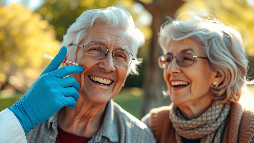 대상포진 예방접종 시기 및 방법 (realistic 스타일)