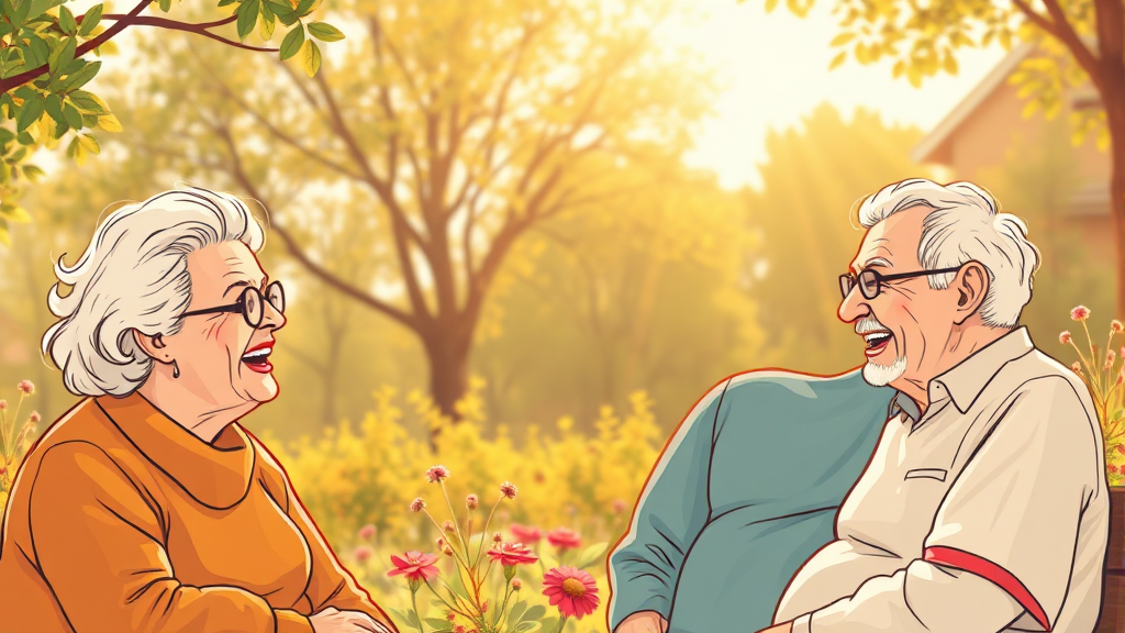 사회적 관계, 치매 예방 핵심? (illustration 스타일)