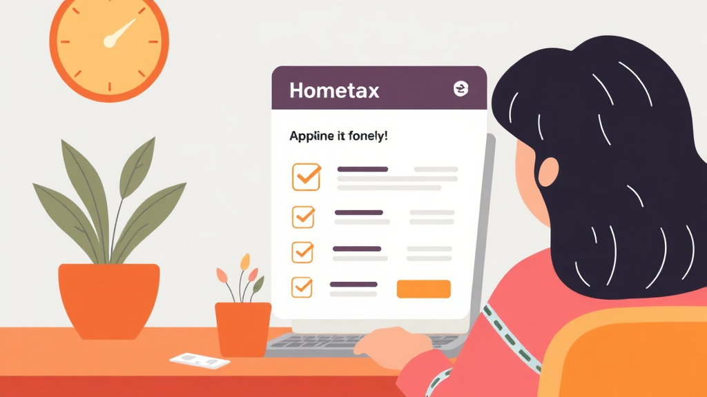 종합소득세 환급금, 어떻게 신청하나요? (illustration 스타일)