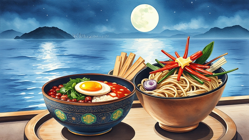 지역별 대표 음식과 숨겨진 맛집 (realistic 스타일)