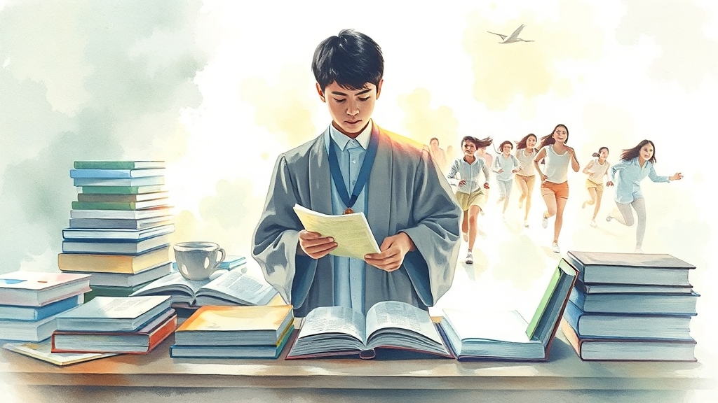 9급 공무원 시험 정보 (watercolor 스타일)