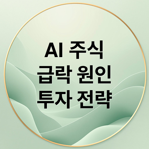 AI 주식
급락 원인
투자 전략 (미국증시 하락 AI 관련주)