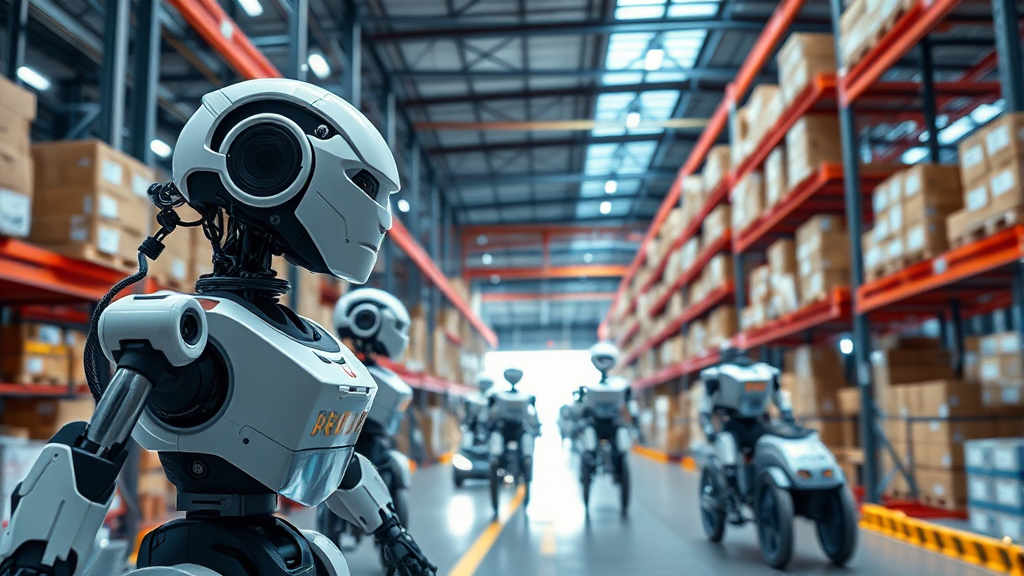 물류 자동화 시장, 미래는 밝다! (realistic 스타일)