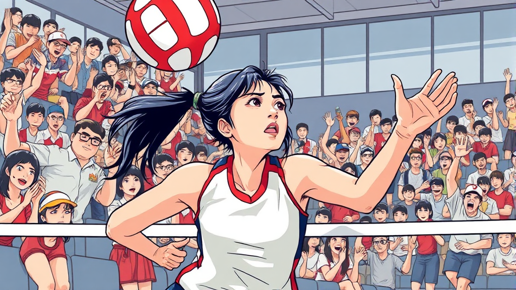 팬들의 뜨거운 응원 열기 (illustration 스타일)