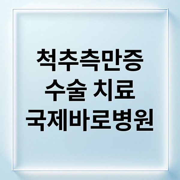 척추측만증
수술 치료
국제바로병원 (인천 국제바로병원 척추측만증 수술)