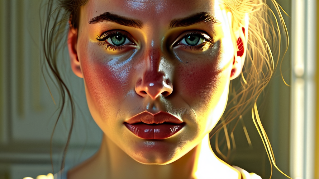 축농증, 어떤 증상이 나타날까요? (realistic 스타일)