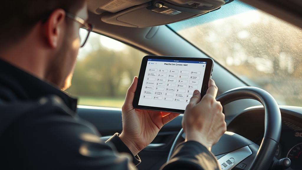 필기시험 학습 방법 (앱 활용, 모의고사, 오답노트) (realistic 스타일)