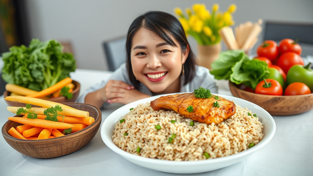 홍현희의 식단 관리 (realistic 스타일)