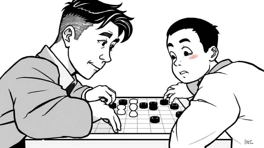영화 ‘승부’ 심층 해설: 명장면으로 보는 스승과 제자 (cartoon 스타일)