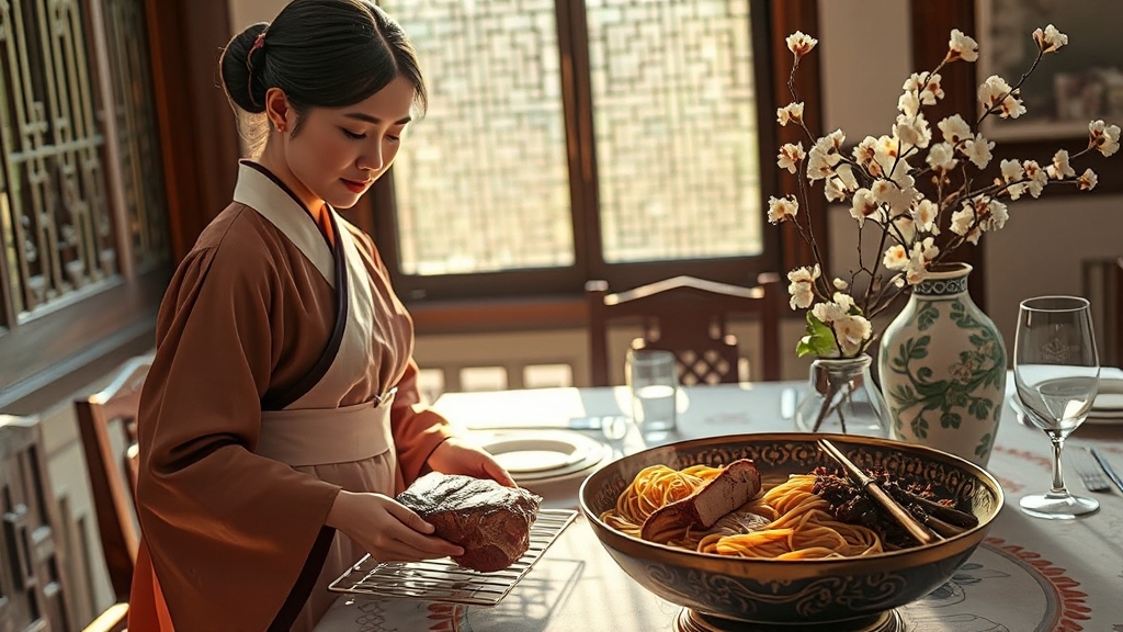 셰프의 요리 세계와 미식 경험 (realistic 스타일)