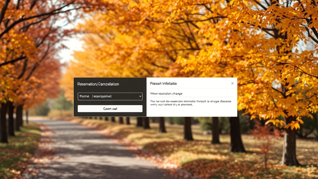 화담숲 예약 변경 및 취소 방법 (realistic 스타일)