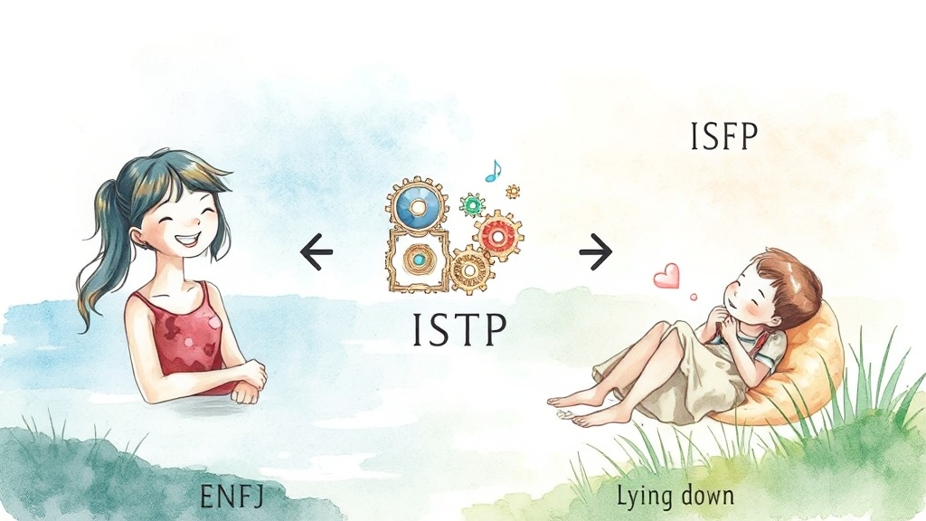 MBTI 매칭 결과 해석 (watercolor 스타일)