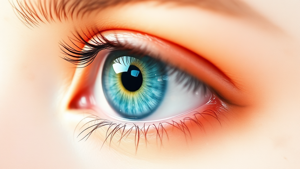 마이봄샘 기능장애와 안구건조증 (watercolor 스타일)