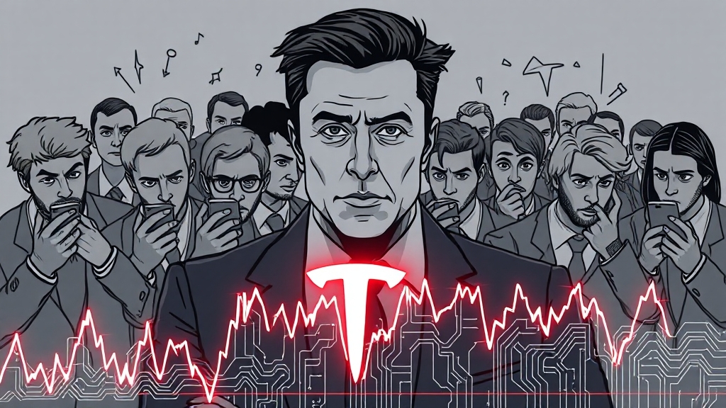 머스크 정치 참여, 테슬라 주가에 영향은? (illustration 스타일)