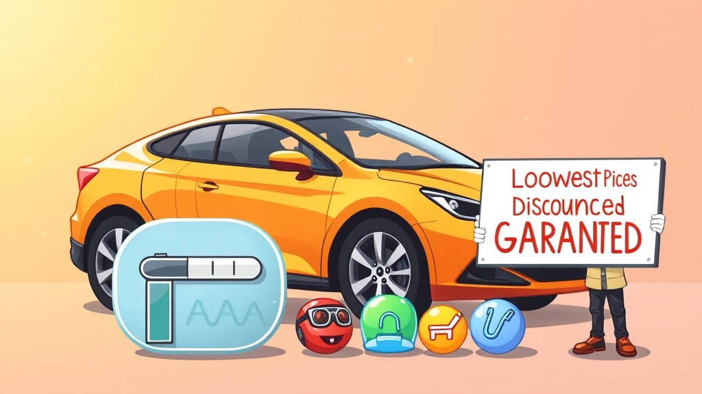 다이렉트 자동차보험 비교 및 장점 (cartoon 스타일)