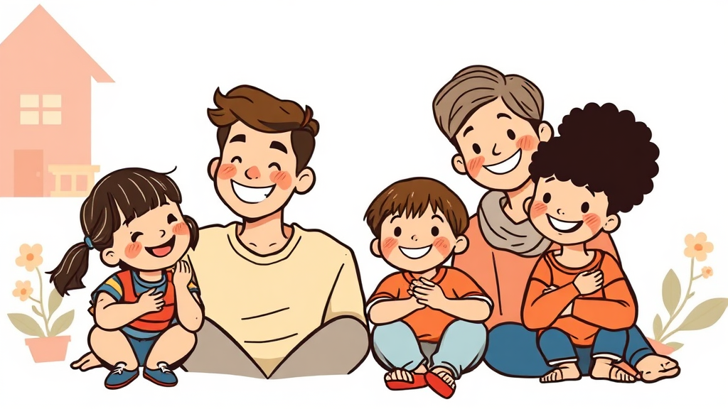 주거, 교육, 생활비 지원: 경제적 부담 완화 방안 (illustration 스타일)