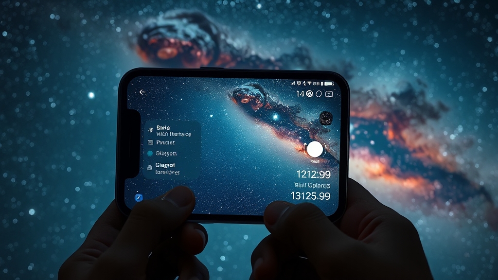 갤럭시 vs 아이폰: 설정 비교 (realistic 스타일)