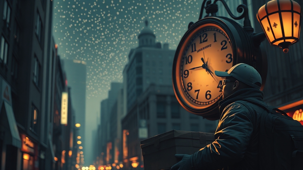 새벽배송 금지, 무엇이 문제? (realistic 스타일)