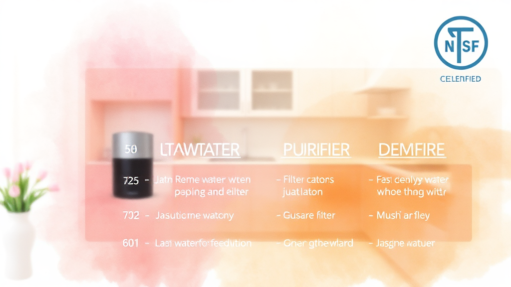 정수기 선택 시 고려사항 (watercolor 스타일)