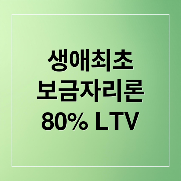 생애최초
보금자리론
80% LTV (생애최초 보금자리론 LTV 80% 4.2억)