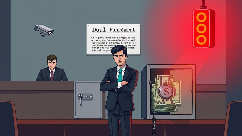 회사의 횡령 관련 책임: 양벌규정 및 내부 통제 의무 (illustration 스타일)